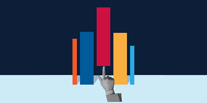 Index finger pointing to rectangle