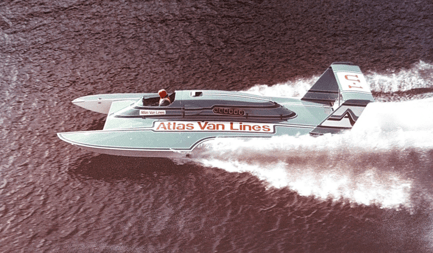 Atlas Van Lines Blue Blaster Hydroplane